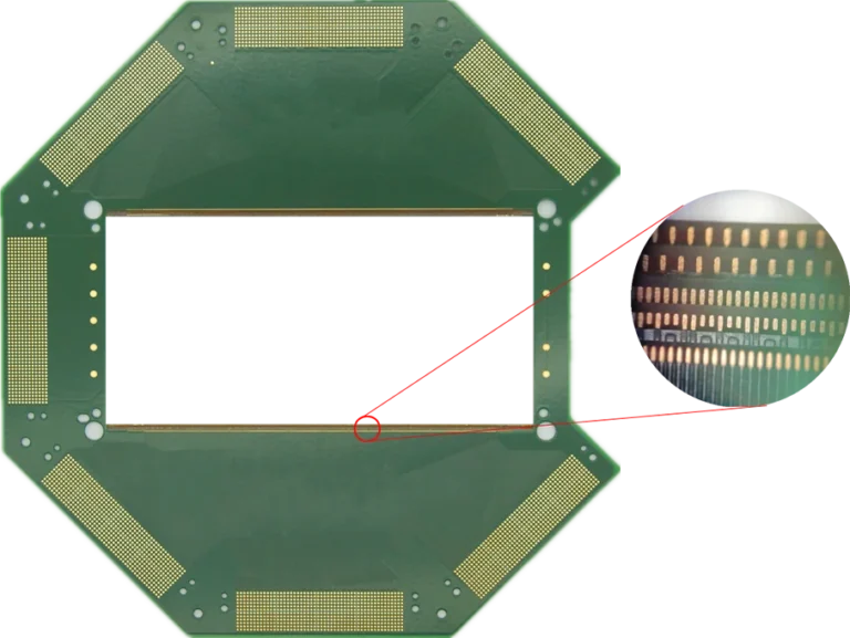 Cavity PCB structure with a recessed area used to place a component below the board surface